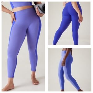 Athleta Transcend Colorblock ⅞ Tight Leggings Women’s Lazurite Blue Size XL.